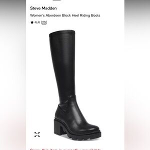 Steve Madden Black Heeled Boots